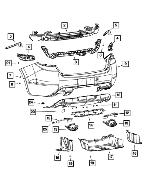 Rear Bumper and Fascia for 2014 Dodge Dart #0