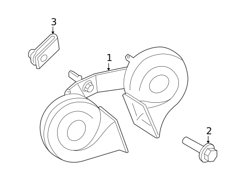 Horn for 2009 Lincoln MKS #0
