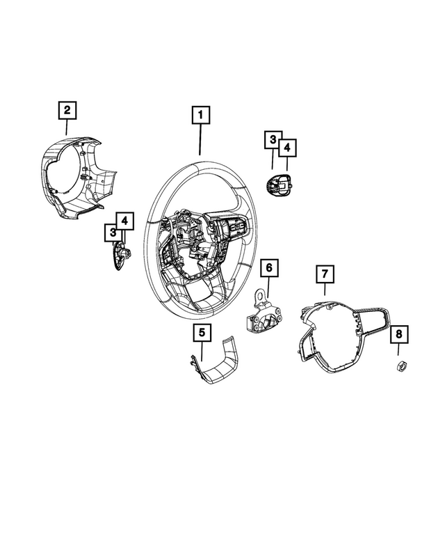 7UQ15TZ6AA - : Steering Wheel Bezel for Mopar Image