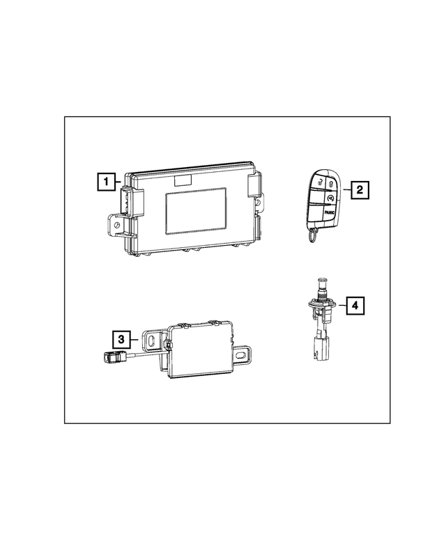 68602872AA - Mopar Accessories - Component Parts: Remote Start And Keyless Entry Antenna for Mopar Image image
