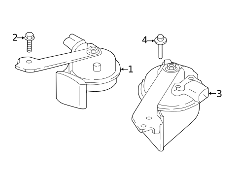 Horn for 2018 INFINITI QX30 #0