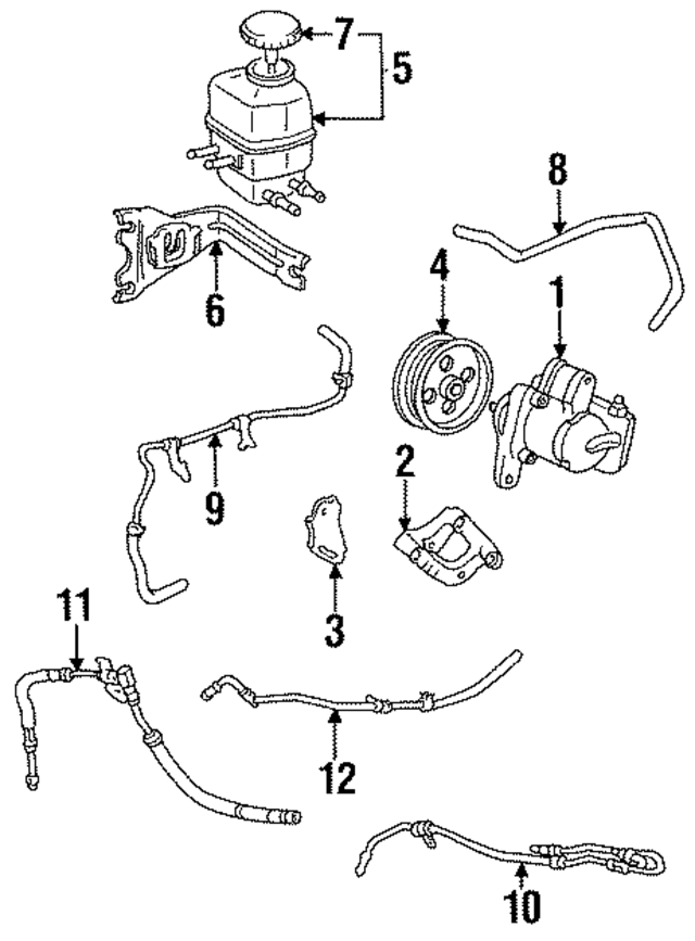 4434833110 - : Power Steering Reservoir Hose for Toyota Image