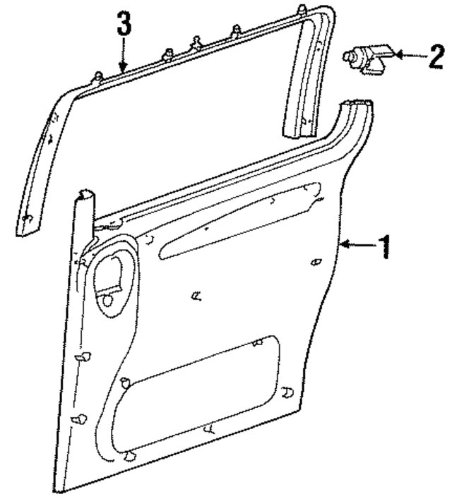 XF2Z1627411BAC - : Door Interior Trim Panel for Ford Image