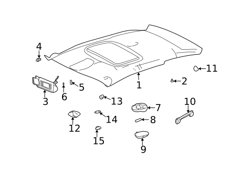 Roof for 2001 Chevrolet Monte Carlo #0