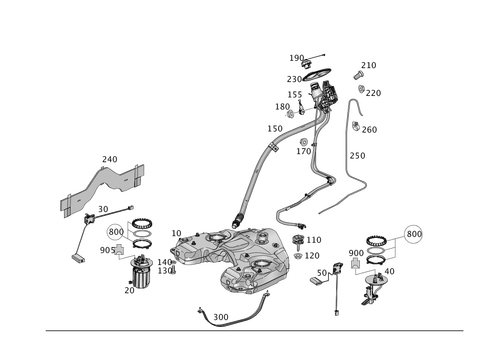 Fuel Tank with Detachable Parts for 2016 Mercedes-Benz GLE300d #0