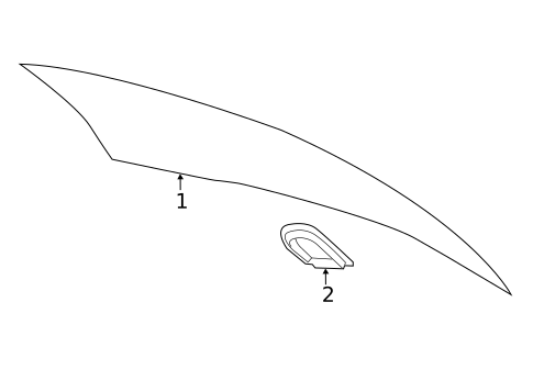 Glass - Lift Gate for 2023 Volvo V60 #0