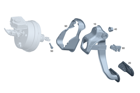 Pedal Assembly with Bearing for 2022 Mercedes-Benz CLS450 #0
