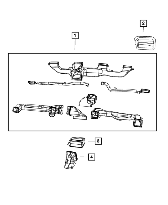 55055945AD - Air Conditioning &amp; Heater: Air Inlet Baffle for Mopar Image image