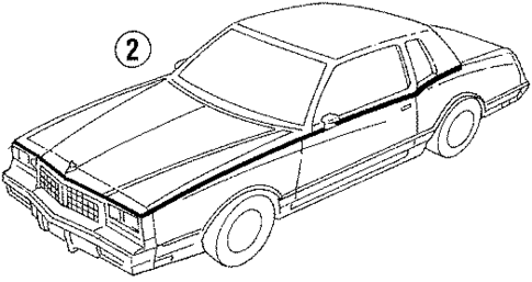Stripe Tape for 1987 Chevrolet Monte Carlo #0