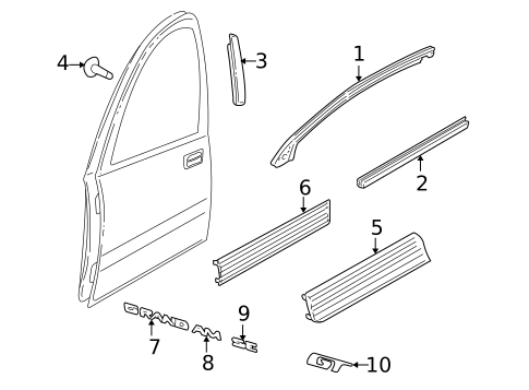 Exterior Trim - Door for 2005 Pontiac Grand Am #0