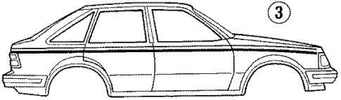 Stripe Tape for 1985 Ford Escort #4