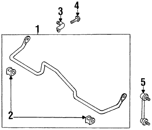 Stabilizer Bar & Components for 2002 Isuzu Rodeo #1