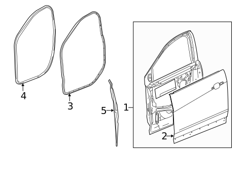 Door & Components for 2017 Cadillac XT5 #0