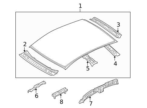 Roof & Components for 1995 Mazda Millenia #0