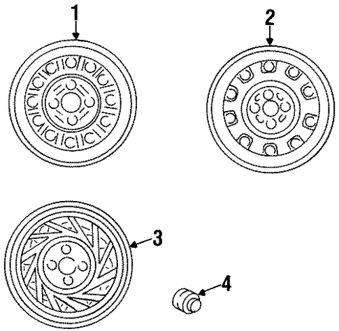 Wheels for 1996 Kia Sephia #0
