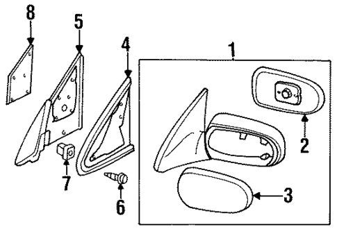 Outside Mirrors for 1997 Nissan Altima #0