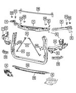 5156136AA - Cooling: Hood Bumper, Adjustable for Dodge: Durango | Jeep: Grand Cherokee, Grand Cherokee WK Image