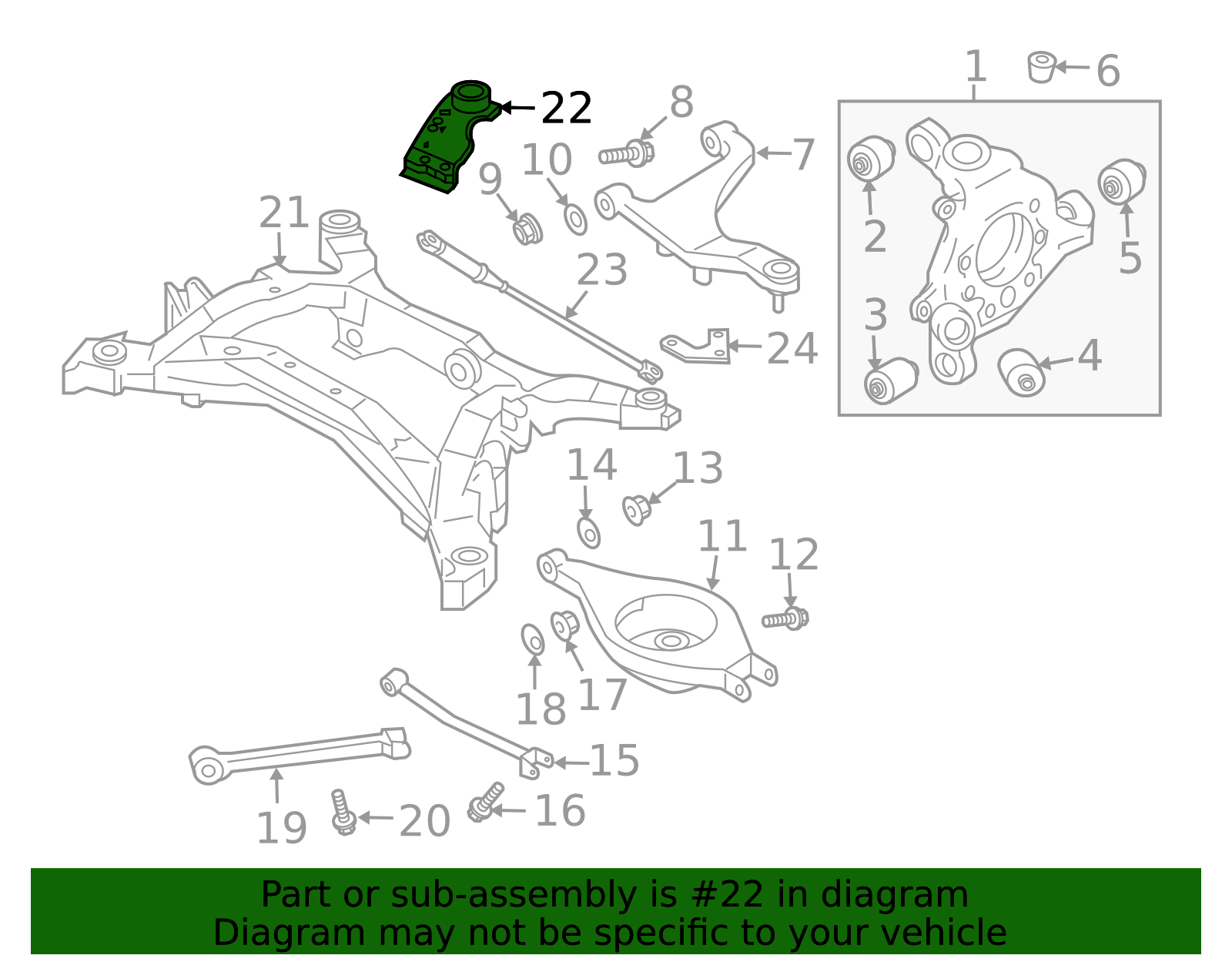 2009-2025 Nissan Suspension Sub-Frame Reinforcement Bracket 55451-EH100 ...