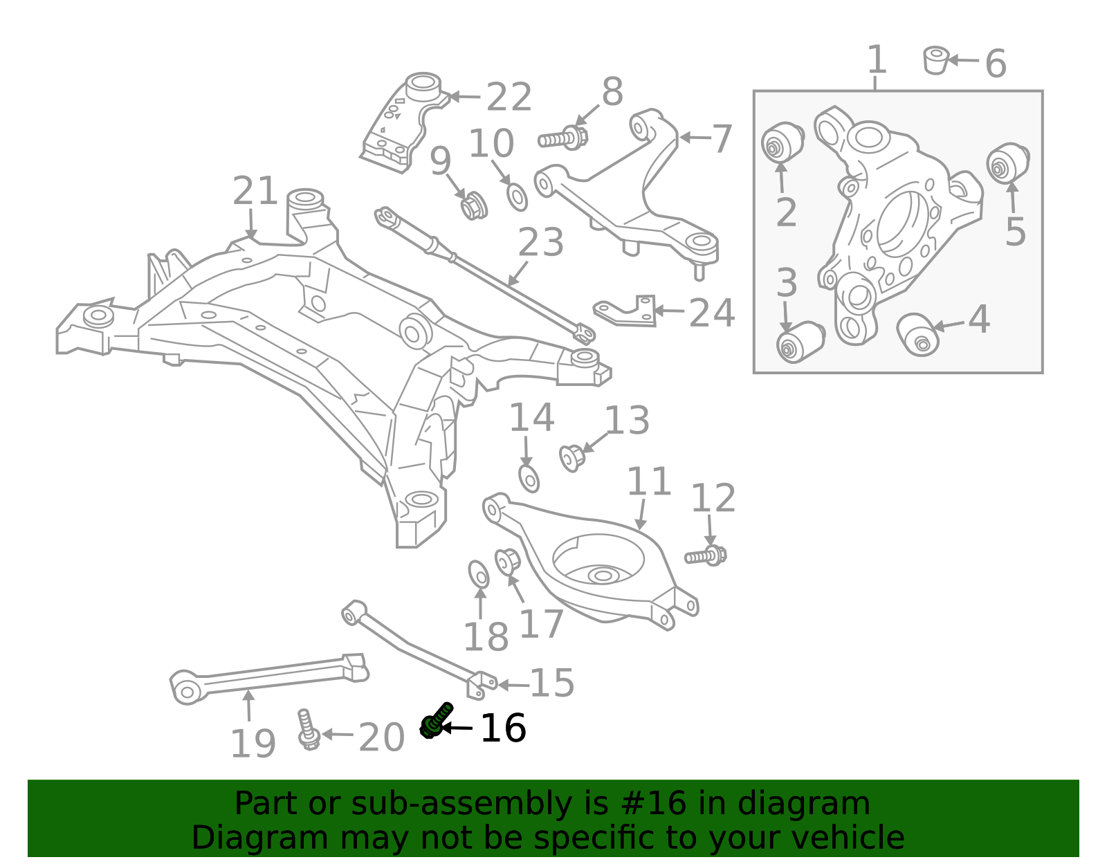Genuine Lower Control Arm Bolt (l34 Z52 Z53 R52 R53) - 55226-JA01D