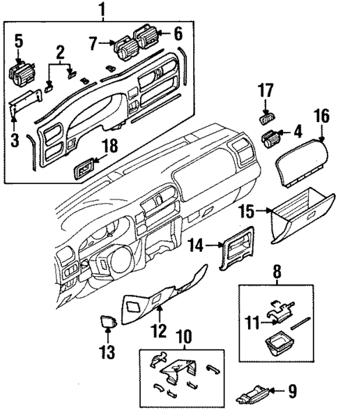 Instrument Panel Components for 2001 Isuzu Rodeo Sport #0