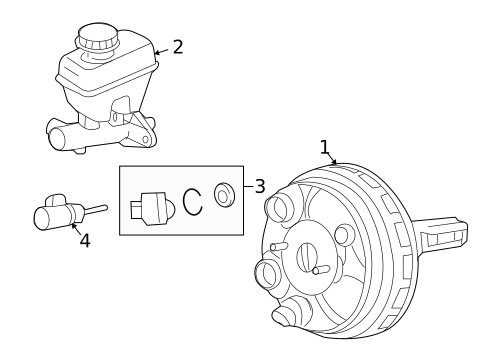 Master Cylinder - Components On Dash Panel for 2009 Mazda Tribute #1
