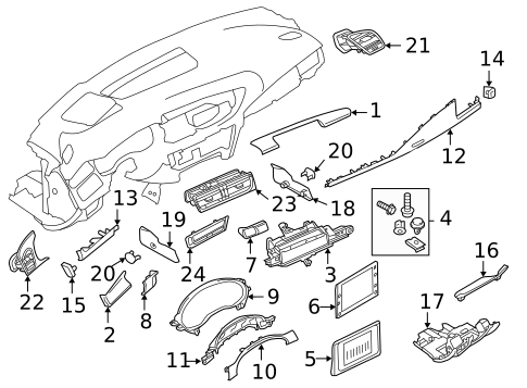 Instrument Panel Components for 2014 Audi RS7 #0