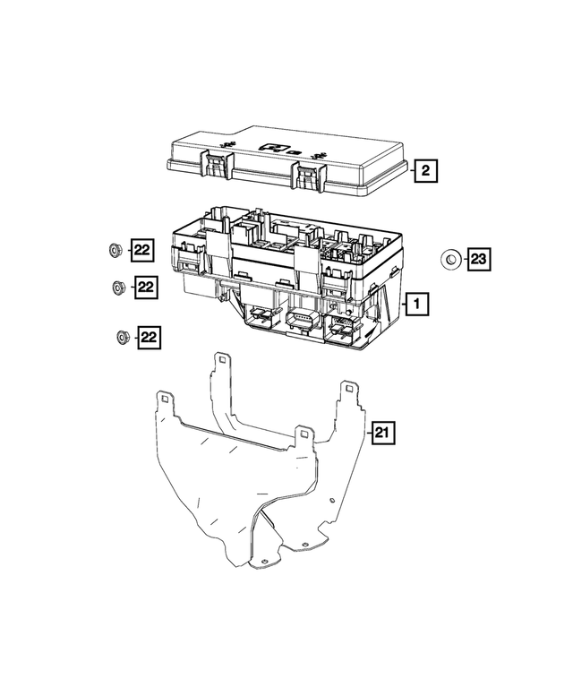 68235358AA - Electrical: Totally Integrated Power Module Cover for Mopar Image