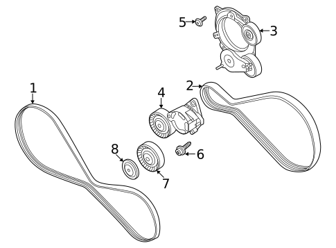 Belts & Pulleys for 2020 Audi A8 Quattro #0