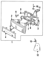 16505901 - Electrical: Headlamp Assembly for Oldsmobile: 98, Delta 88 Image