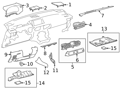 Instrument Panel Components for 2023 Lexus RC300 #1