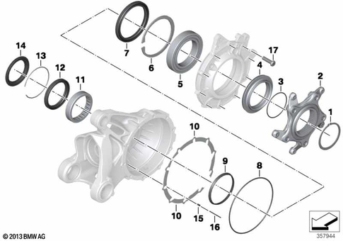Gears with Bearings, Angle Gearbox Rear for 2006 BMW-Motorrad R 1200 GS #3