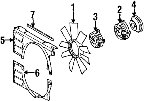 Cooling Fan for 1994 Mercedes-Benz E500 #0