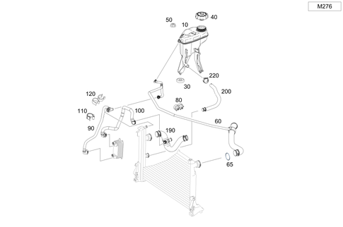 Expansion Tank, Mounting and Hoses for 2018 Mercedes-Benz SLC43 AMG #0