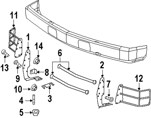 Exterior Trim - Front Bumper for 2000 Chevrolet Tahoe #0