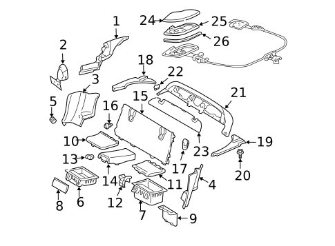 Interior Trim - Quarter Panels for 2009 Mercedes-Benz SL63 AMG #0