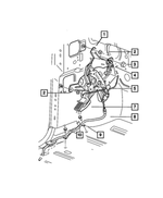 52113485AF - Brakes: Parking Brake Lever Assembly for Chrysler: Aspen | Dodge: Durango Image