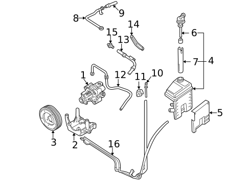 Pump & Hoses for 2000 Audi A6 Quattro #0