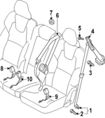 32131814 - : Center Seat Belt for Volvo: EX90 Image