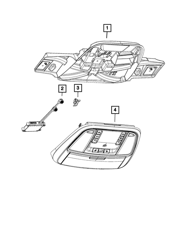 « 5108265AC – Interior Trim : Console Suspendue Retenue pour Mopar Image »