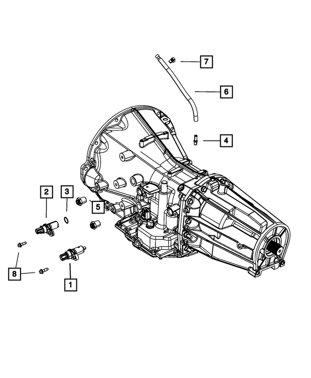 52105544AA - 42RLE; 4-Speed; Automatic Transmission: Transfer Case Vent Hose Clip for Mopar Image