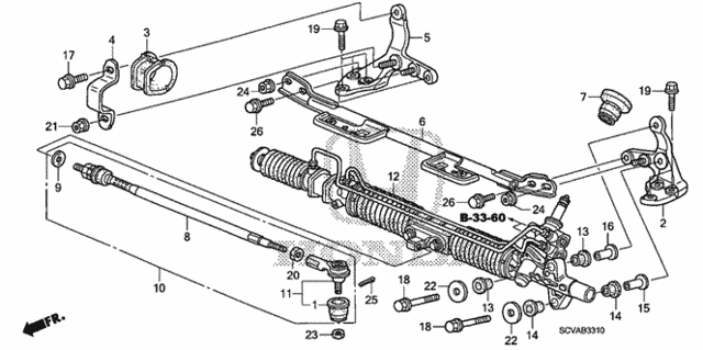 P.S. Gear Box for 2008 Honda Element #0