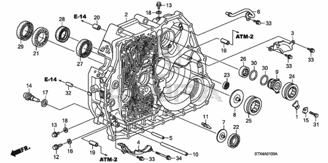 AT Torque Converter Case for 2009 Acura MDX #0