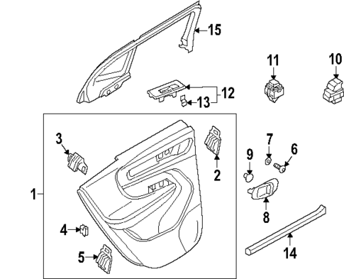Interior Trim - Rear Door for 2026 Volvo EC40 #0
