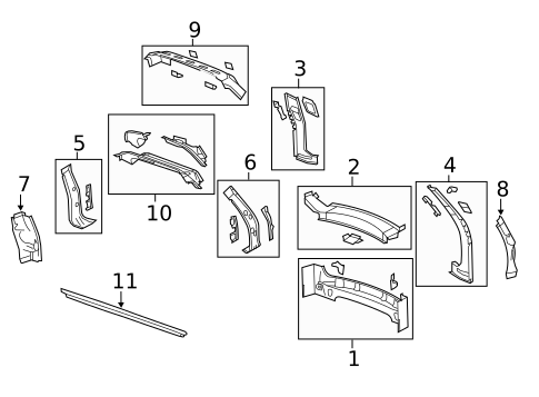 Rear Body for 2012 Buick Enclave #0