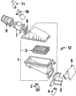 F5RZ9600C - Engine: Air Cleaner Assembly for Ford Image
