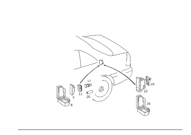 2028000048 - Vacuum System: Pump for Mercedes-Benz: 200D, 280E, 300CE, 300E, 300TE, 400E, 500E, C220, C230, C280, C43 AMG Image image