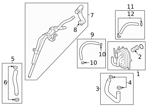 Trans Oil Cooler Lines for 2021 Hyundai Veloster #0