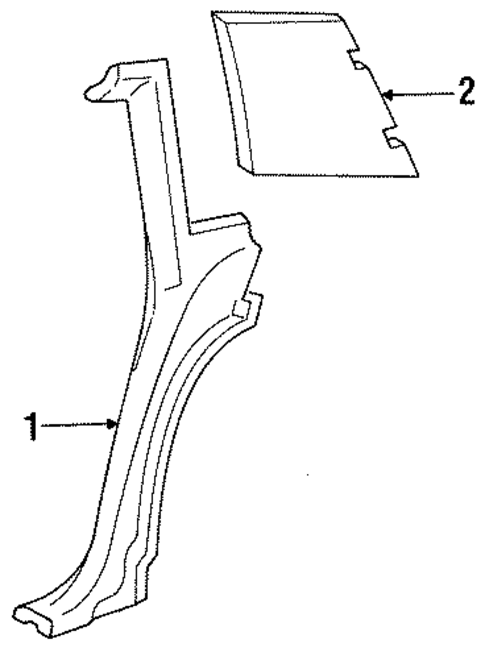 Interior Trim - Quarter Panels for 1987 Ford LTD Crown Victoria #1