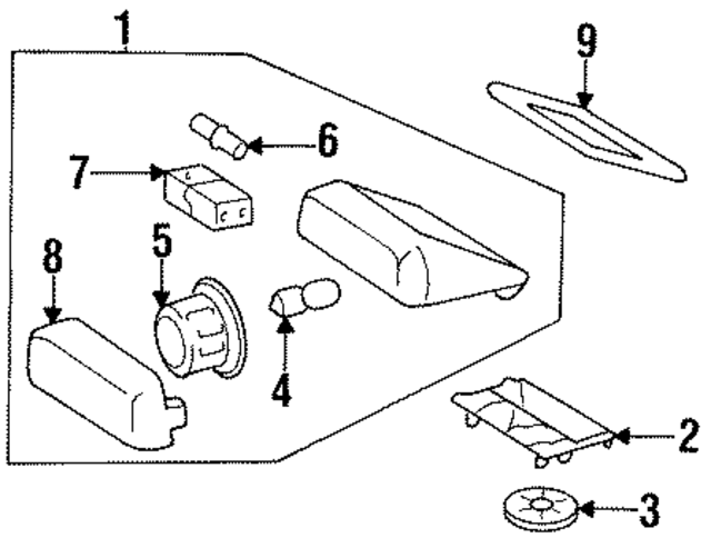 14082019567C45 - Electrical: High Mount Lamp for Mercedes-Benz Image
