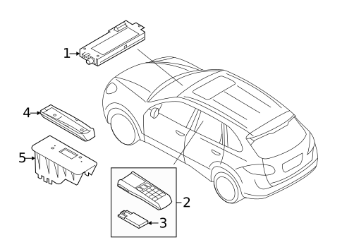 Communication System Components for 2017 Porsche Cayenne #0